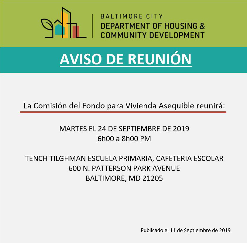AHTF Commission Meeting Notification-Spanish-September 2019